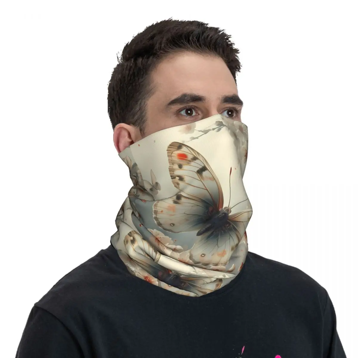 Butterfly Scarf Neckerchief Neck Face Mask Polyester