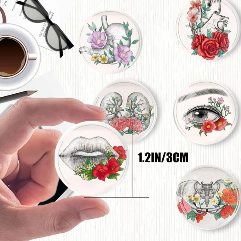 Pegatinas de vidrio fuertes para refrigerador, 12 Uds., imanes para nevera, forma divertida, pizarra blanca pequeña y bonita para cocina