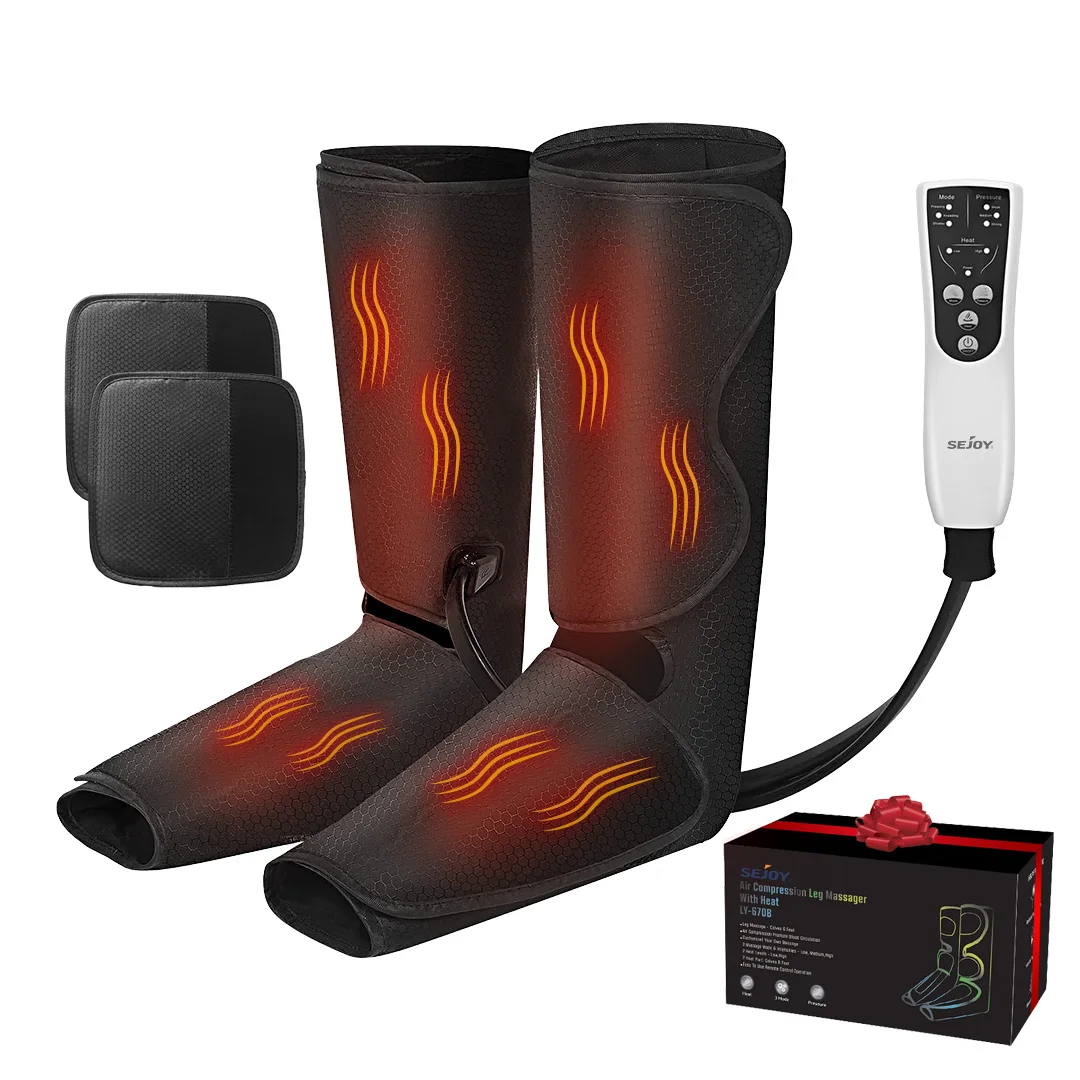 

SEJOY Leg Air Compression Massager for Foot Heat,Air Compression Calf Massage and Thigh Massage,Handheld Controller 3 Modes