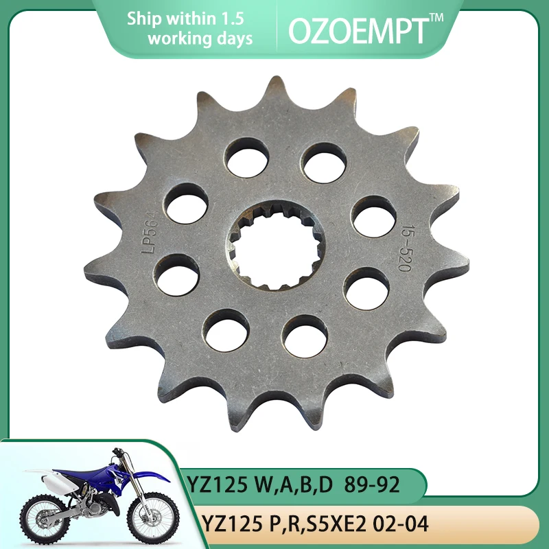 

Передняя Звездочка мотоцикла OZOEMPT 520-15T подходит для 125 EC 125 EC Racing R YZ125 T,U, W,A,B,D, E,F,G,H, J,K, L,M,N,P,R,S5XE2