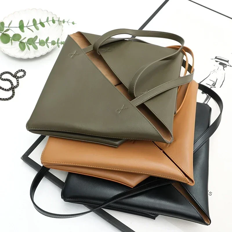 Niche Folding Bucket Bag Luxurious Designer Brand Shoulder Handbag 2024 New Fashion Female High-quality Tote Bags Women Purses