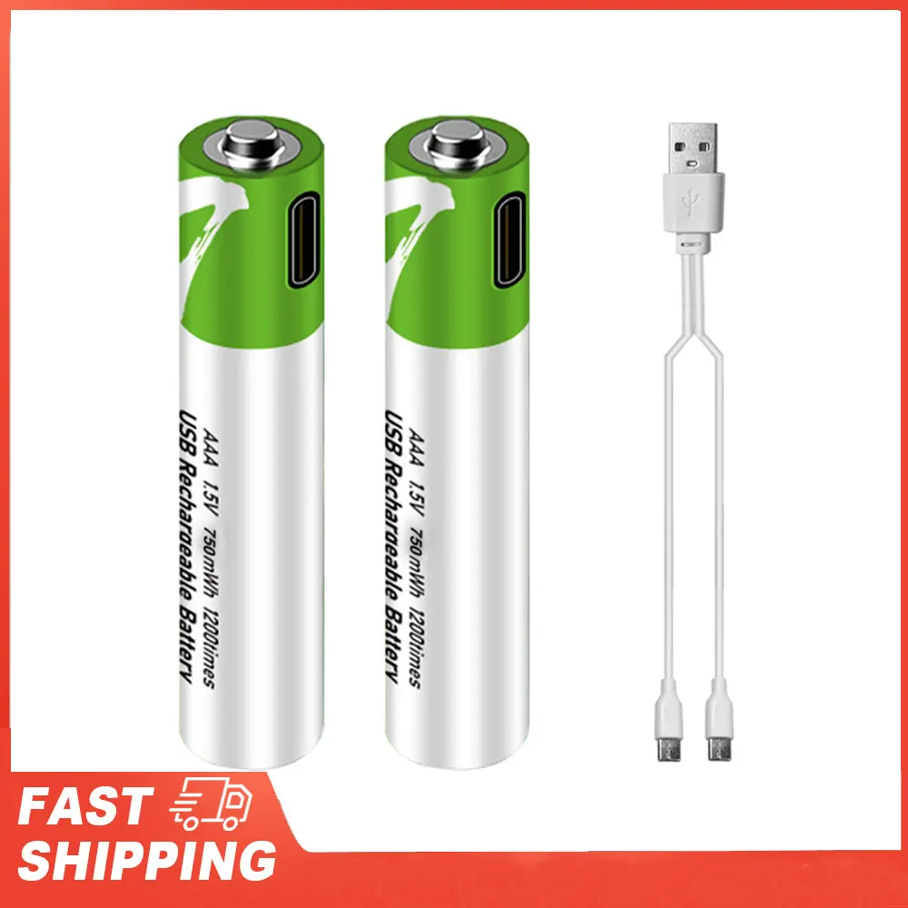 

Перезаряжаемая литиевая батарея типа C AAA, батарея 1,5 В, 750 МВтч, высокая емкость, постоянное напряжение, быстрая перезарядка, безопасная утилита