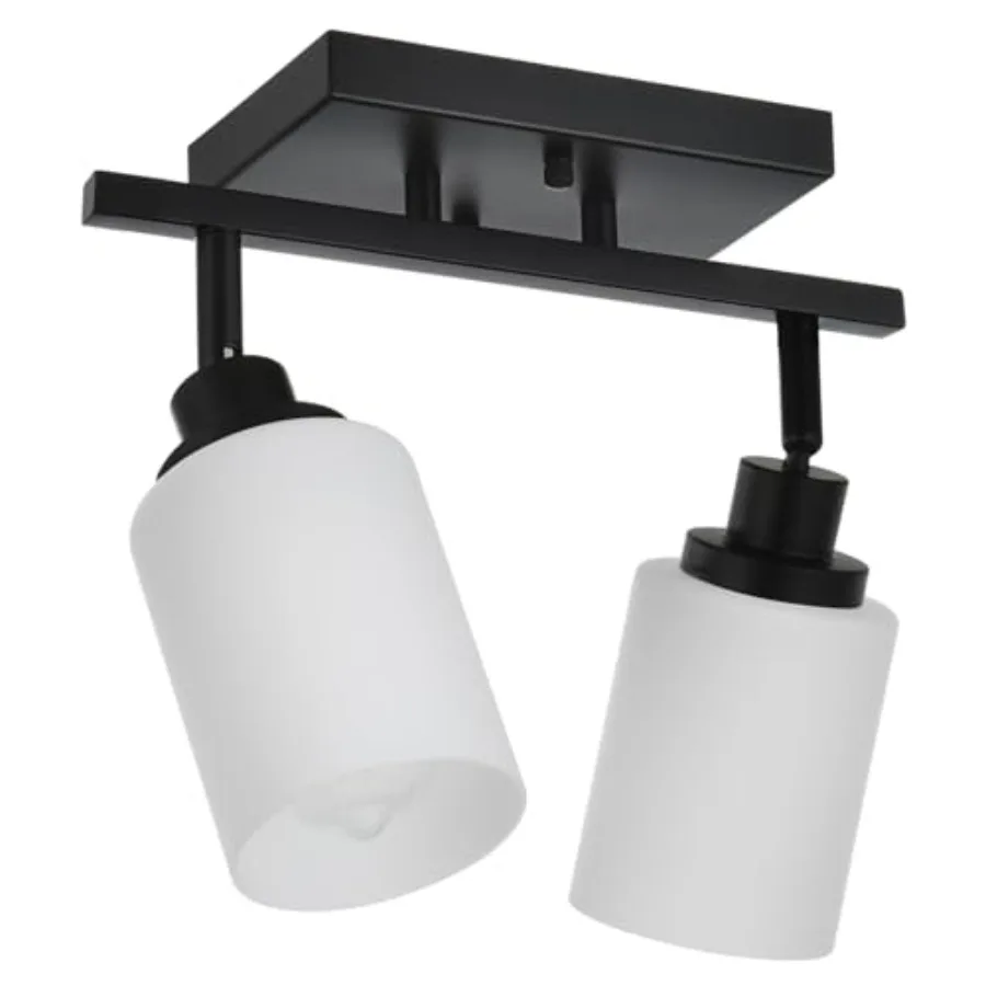 Wall Sconce Track Lighting Kit Wall Mounted Light Fixtures in Finish Ceiling Spotlight with Opal White Glass for Bedroom Cloakr