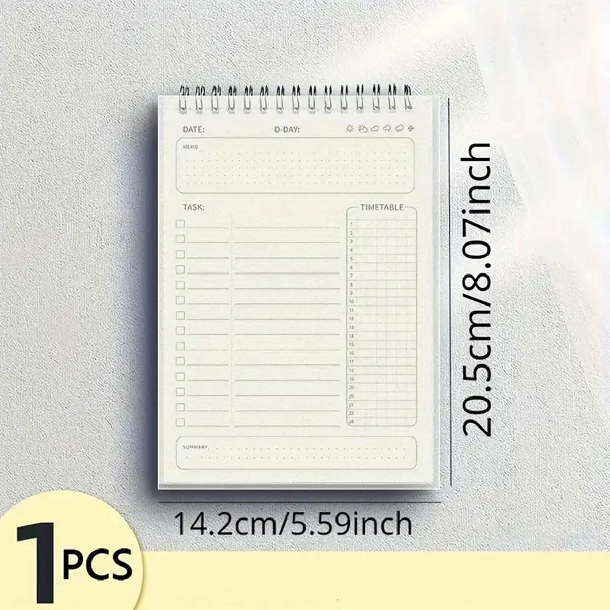 Planner Daily Check List Desk Time Schedule Office School Notebook/Planner Stationary Weekly Planner 2024 New