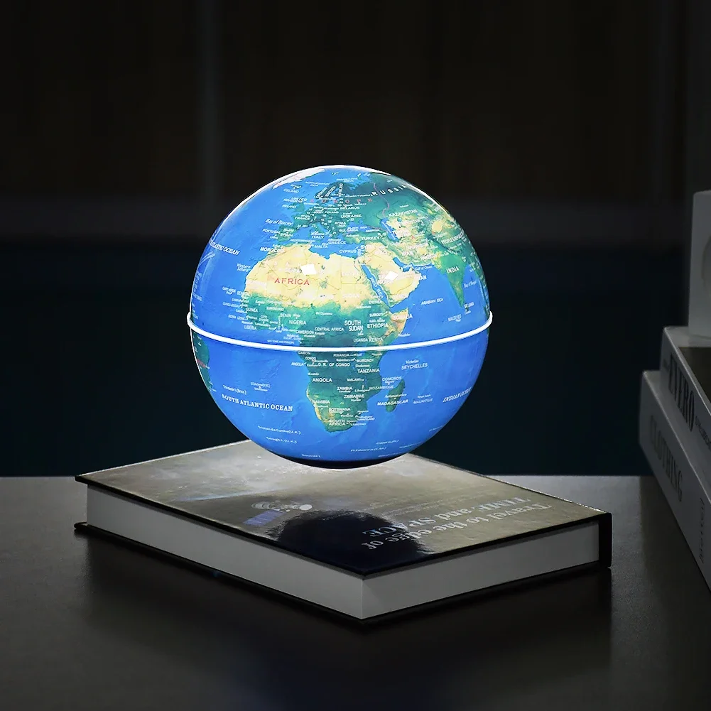 

140mm Hot Selling Magnetic Levitation Earth Globe Book Shape Floating Geography Education World Map Globe Children's Day Gifts