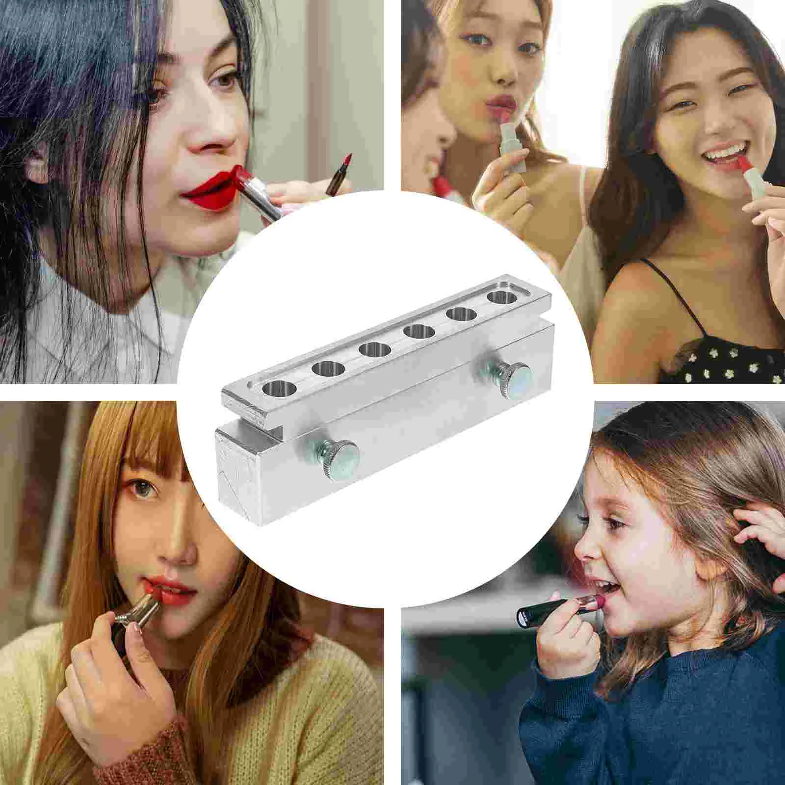 4 Hole Lipstick Mold DIY Kit Making Aluminum Alloy Gloss Balm Maker Holder Tint