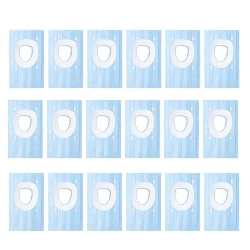 

ABKS-Disposable Toilet Seat Covers 50-Pack 16X24 Inch XL Portable For Outdoor Travel Liners Seat Cover For Hotel
