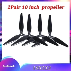 2 Paar (2cw 2ccw) 10x5x3 /1050/8x4x3 8 Zoll 10 Zoll Klinge/Tri-Blade schwarz-kohlenstoff verstärkter Nylon propeller