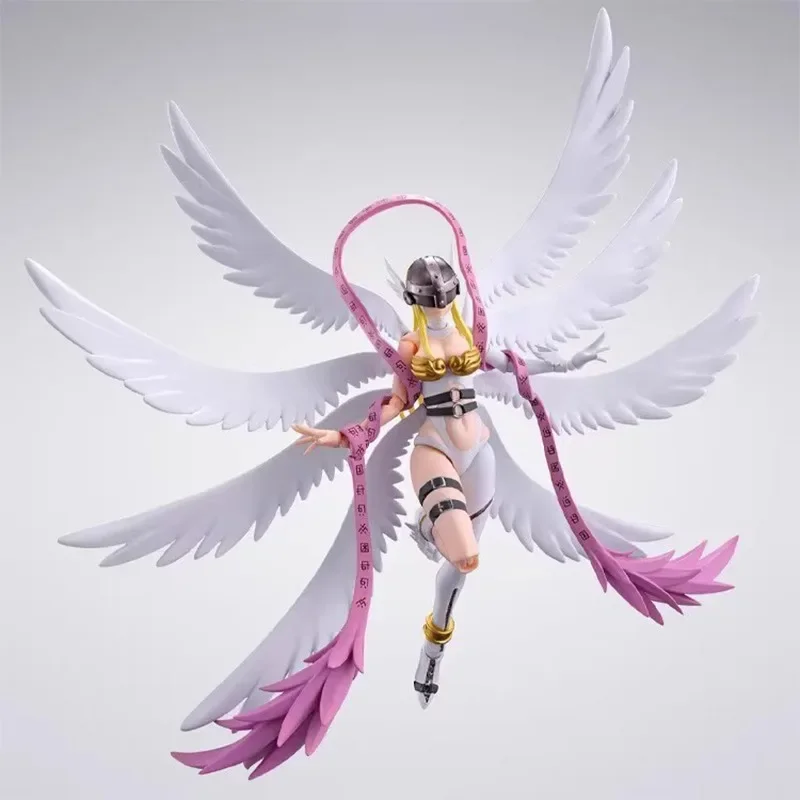 In Stock Bandai Original Genuine Digimon Adventure Angewomon SHF Anime Action Figure Model Toys Gifts Collectible