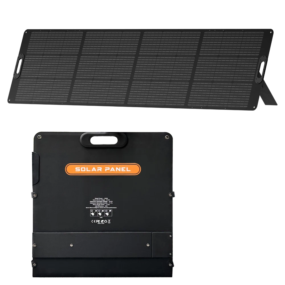 240W Paneles Solares Portable Monocrystalline Folding Solar Panel For Portable Power Station
