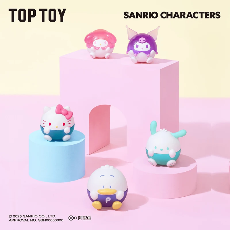 

Sanrio Characters Round Mini Figure Surpries Bag Blind Box Mystery Bag Cute Desktop Decor Kuromi Hello Kitty Kawaii Gift