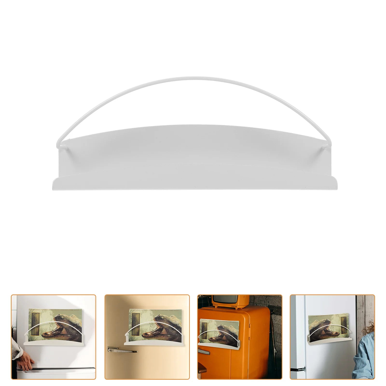 

Magnetic Magazine Organizer Refrigerator Door Rack Fridge Book Storage Holder Bedroom Wall Organizer Box Home Supplies Space