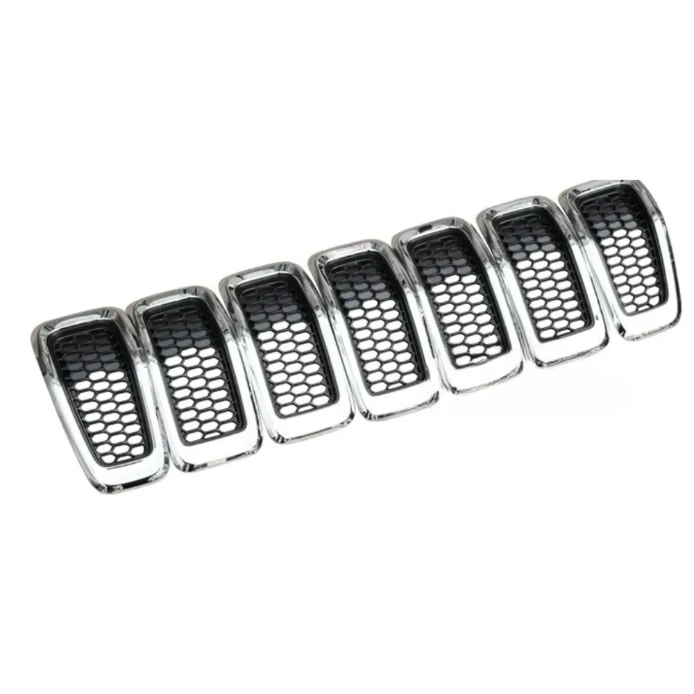 Middle Grille Bright Frame Circle Front Hood Ventilation Intake Plating Black China Genuine for Jeep Cherokee