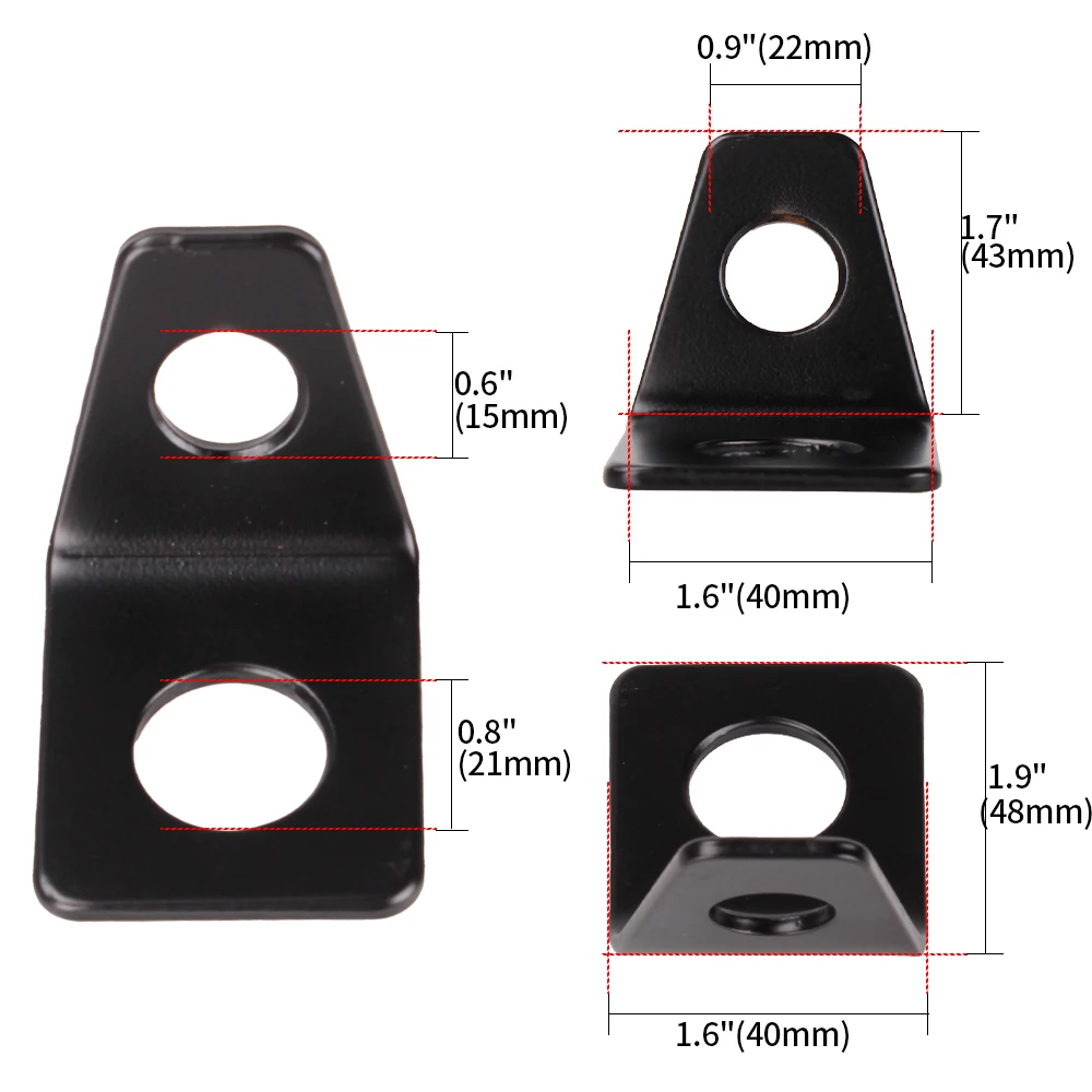 RASTP-Car Seat Belt iron Sheet Holder 90 Degree Angle Bracket Kit L-shaped Mounting Bracket Modification Accessories RS-BAG062