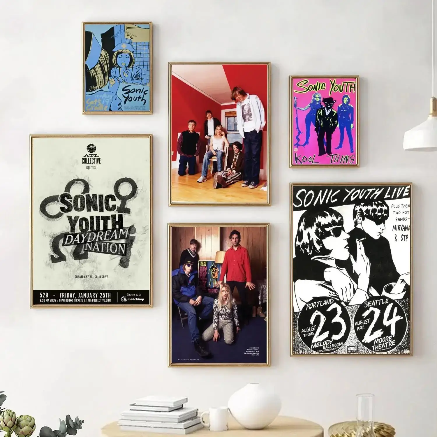 سونيك الشباب المشارك قماش جدار الفن لغرفة المعيشة غرفة نوم اللوحات الزخرفية #1