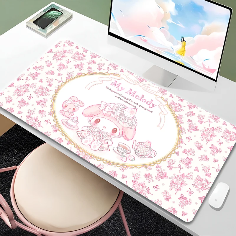 Mouse Pad XXL Kawaii Desk Mat Laptop Gaming Pink Keyboard Pad PC Gamer My M-melody Mousepad Anime Table Mouse Mat For Girl Gift