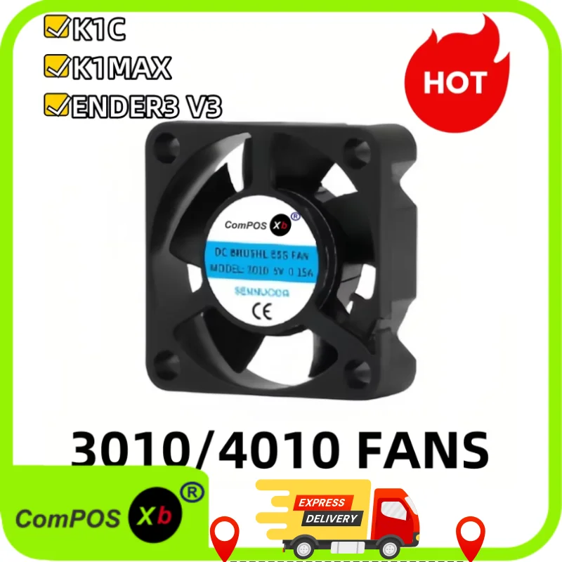 Cooling Fans for Bambu Lab P1P/P1S 3D Printer, High-Speed Silent 3D Printer Cooling Fan Accessories Parts