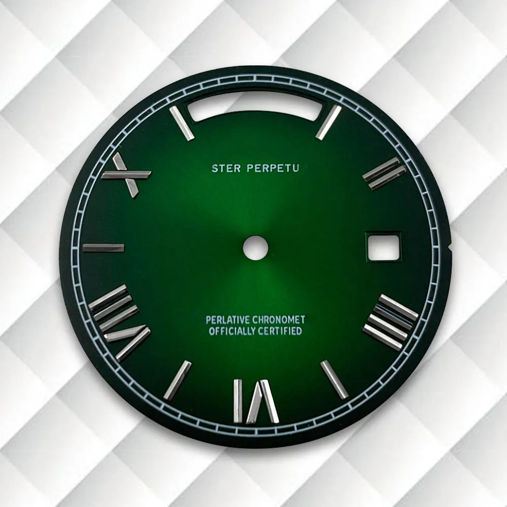 Latest styles 31mm S Logo Day And Date Rome Dial Suitable For 8285 Movement High Quality Dial Watch Modification Accessories