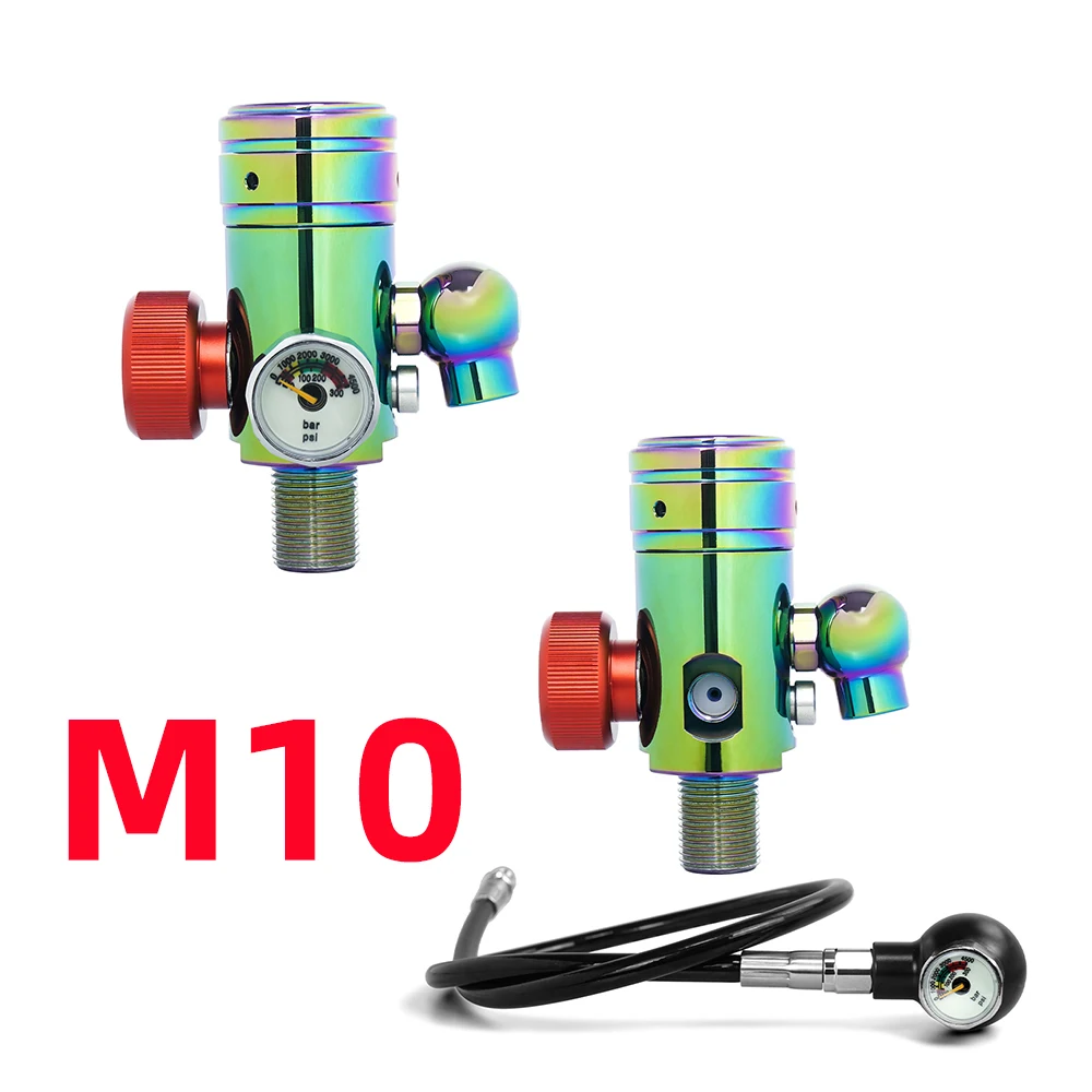 

THAISTONE Scuba Diving Brass Colorful Breathing First Stage Regulator with Pressure Gauge or Extended Pressure Gauge