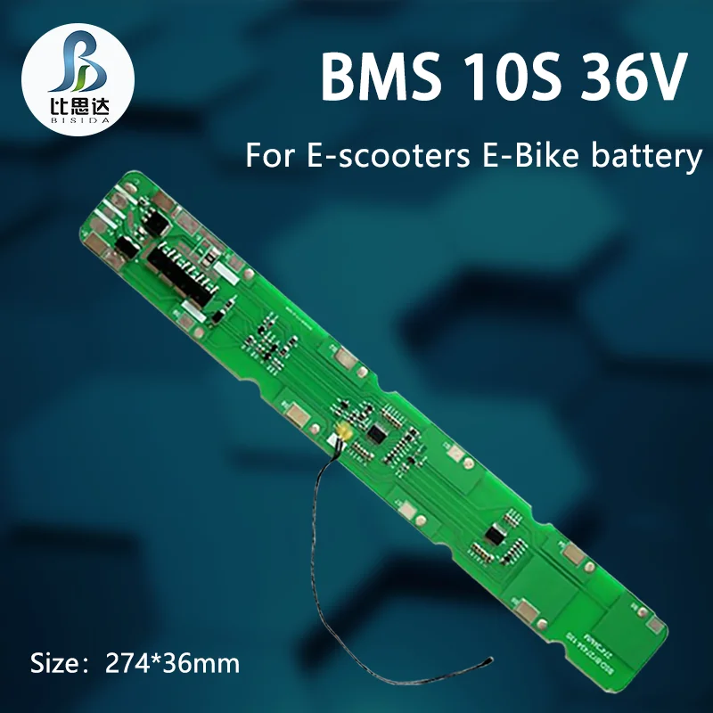 Bisida 10S 36V 15A BMS scheda di protezione della batteria al litio porta diversa per scooter elettrico 18650 batteria