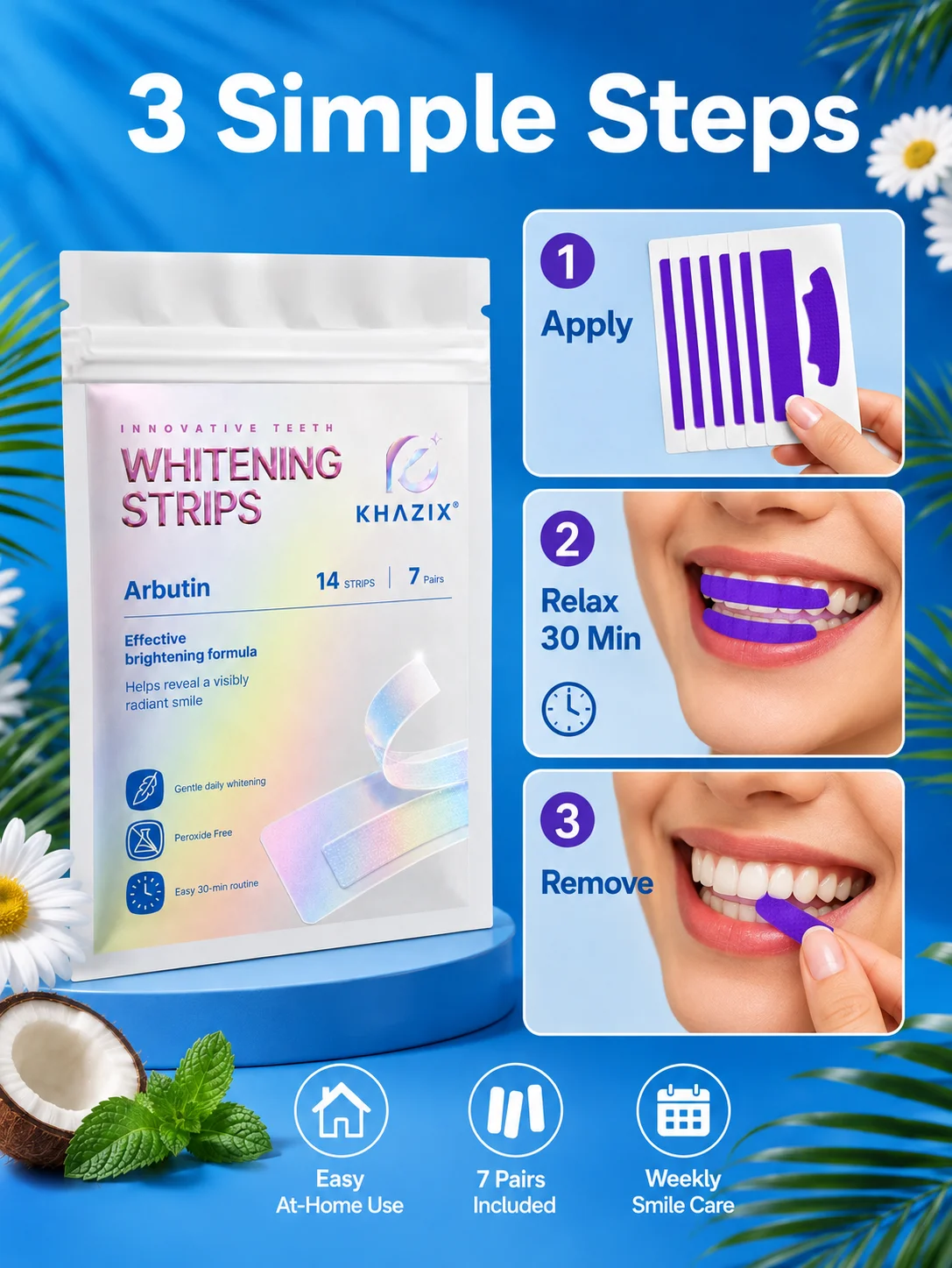 7 pairs Dental Care Strips Oral Hygiene Teeth Patch Fresh Breath Mouth Cleaning Strips for Daily Use view 6