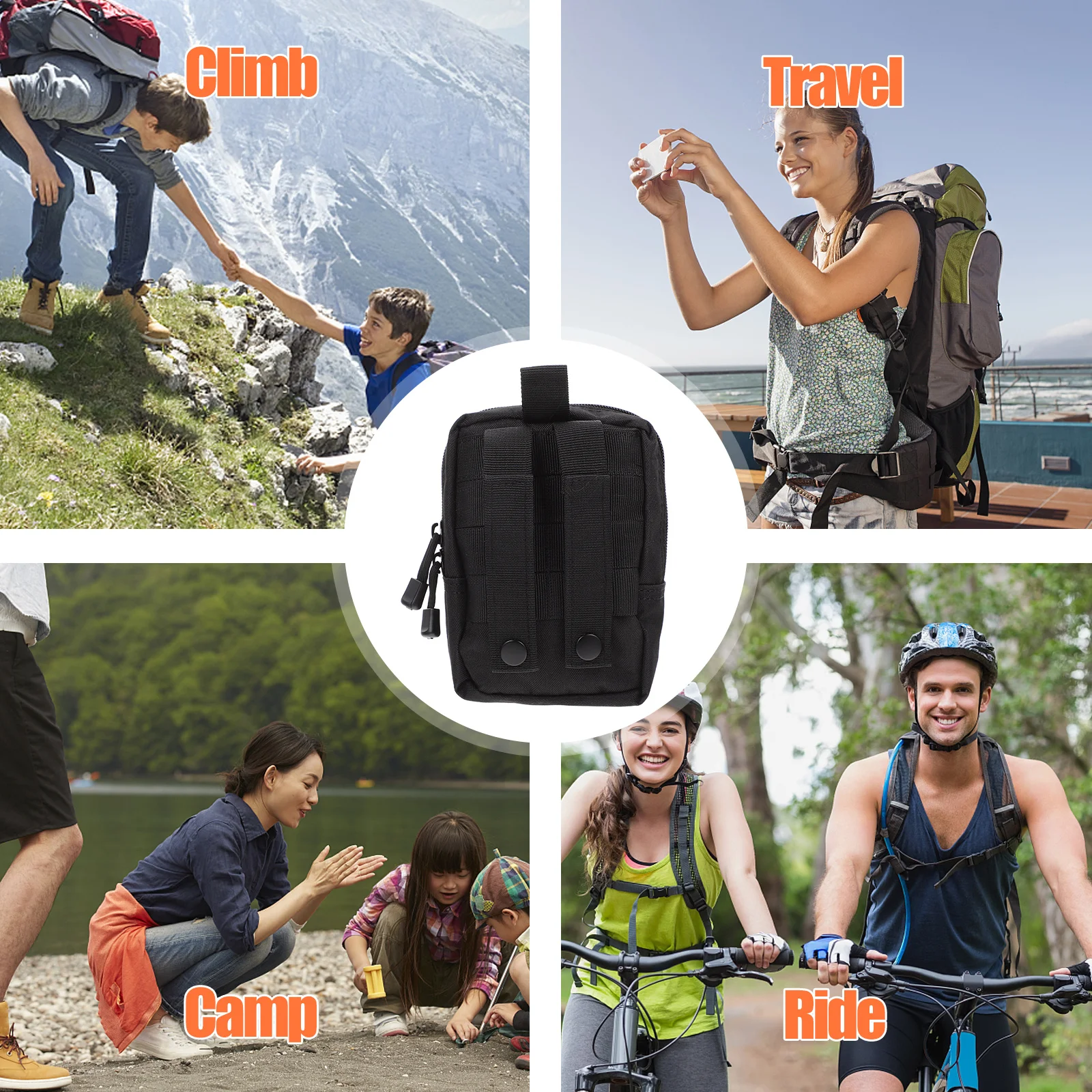 

Military Fanny Pack Outdoor Waist Bag Multi-Function Medical Bag Simple Small Design Hiking Sports Storage Pouch Adjustable