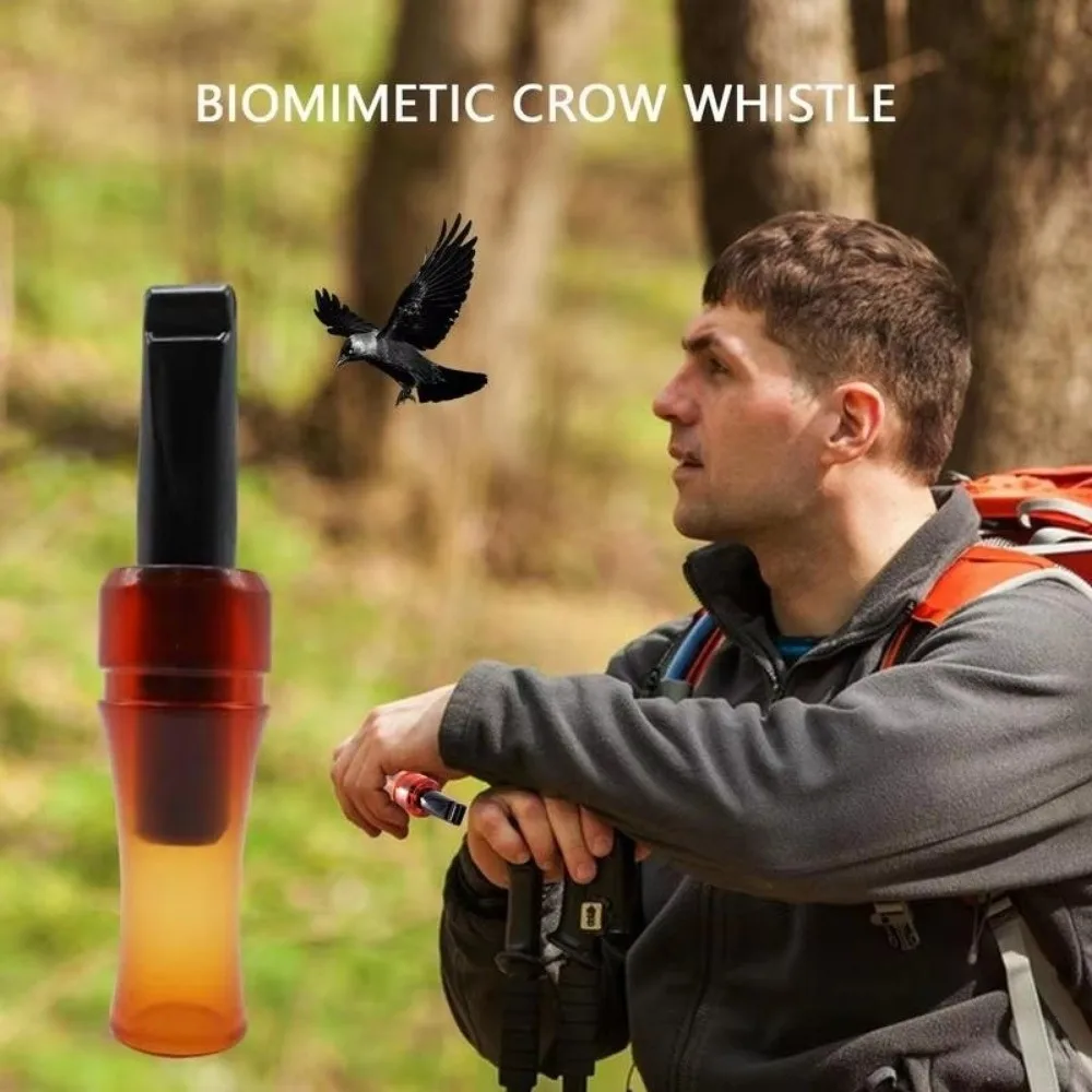 Realistic Sounds Crow Caller Original Sound Simulate Sound Bird Call Whistle Brown Color Bionic Crow Whistle Decoy Tool