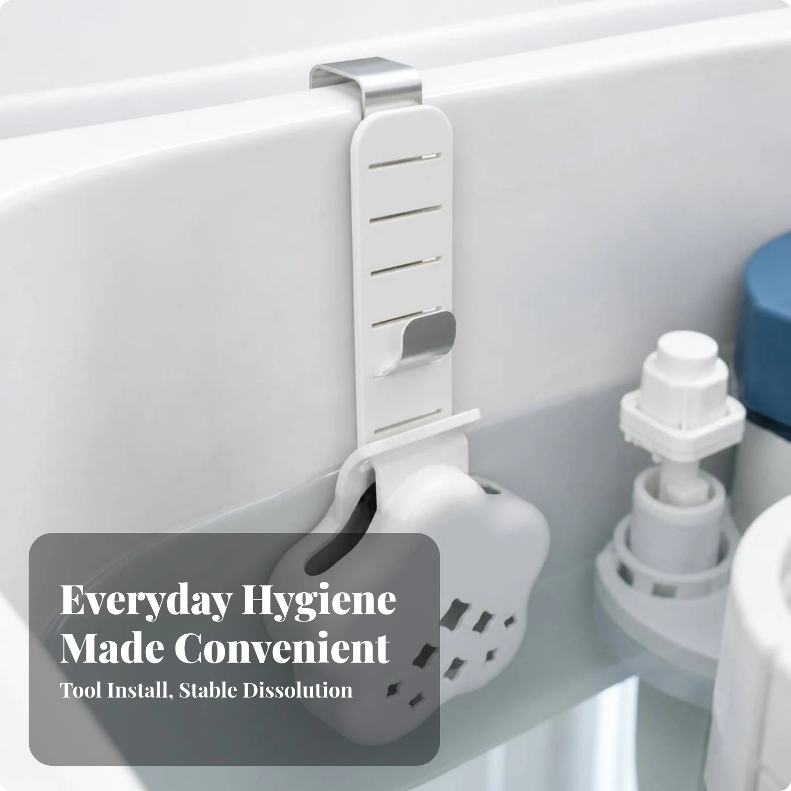 Toilet Tank Tablet Holder Stable Toilet Tablet Holder Tank Holder Easy to Install Bathroom Accessory Flexible for Homeowners