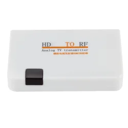 HDMI para RF Coax Converter Adapter, conversão de sinal, saída coaxial, fonte de alimentação, HDMI para RF