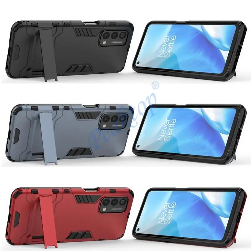 Hybrid Armor Case for OnePlus Nord N200  5G N10 N100 OnePlus 9R 9 Pro 8T 8 7T 7 Pro Case stand Protect Phone Cover