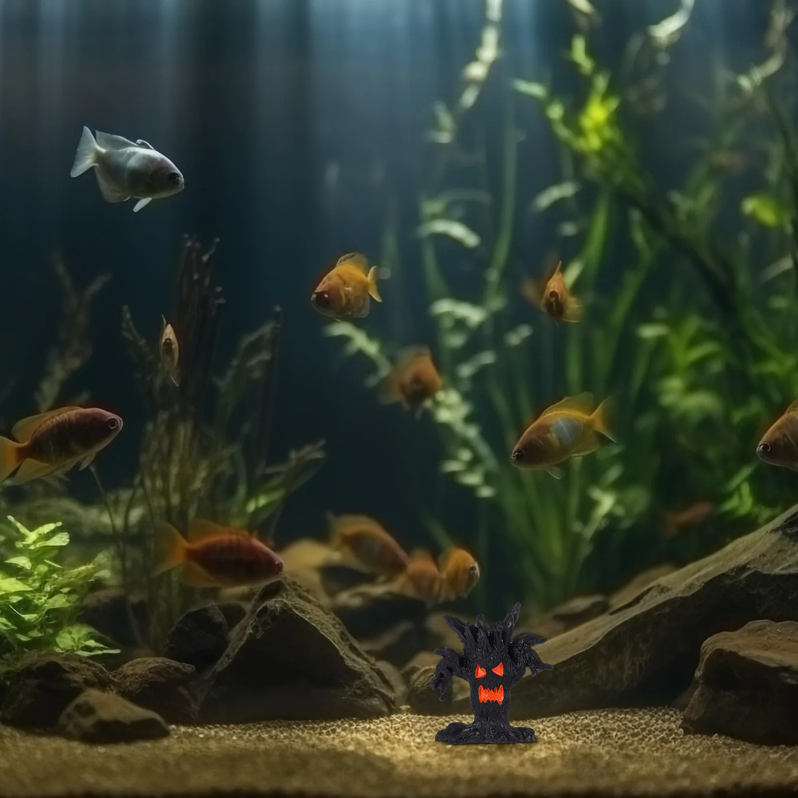 

Resin Tree Demon Aquarium Decor Realistic Root Fish Hideout Halloween Village Fish Tank Ornament Aquarium Decor Rocks