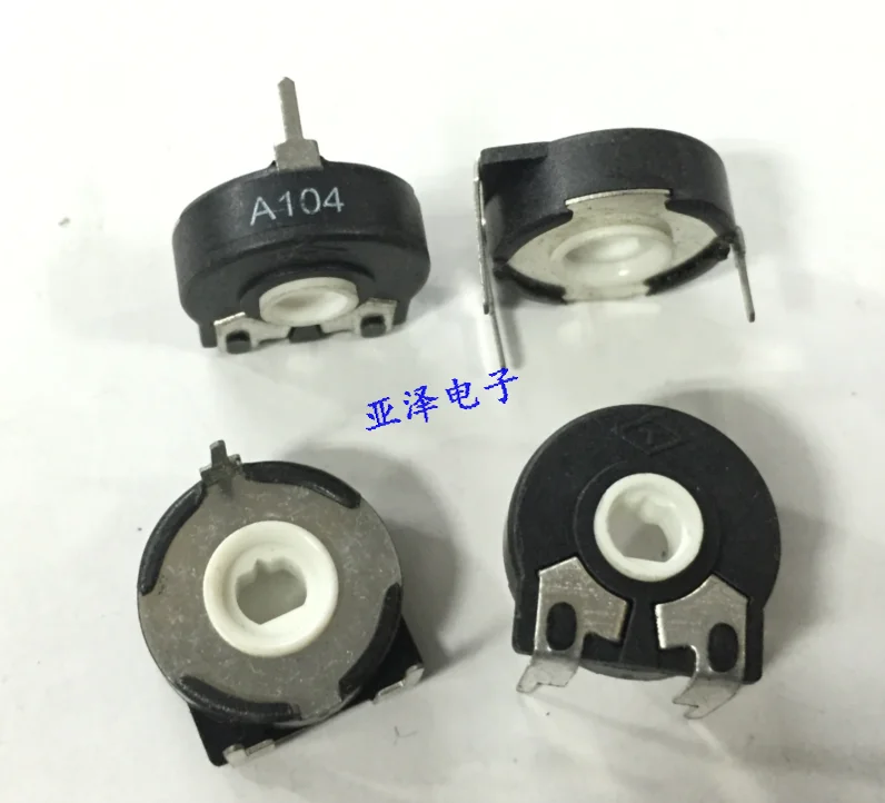 3PCS/LOT Spanish T-brand adjustable potentiometer PT15-A100K horizontal elliptical hole rotating adjustable resistor