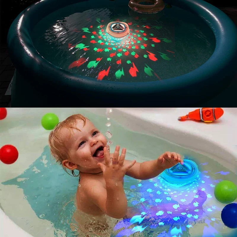 

Baby Bath Toy Underwater LED Lights for Bath Waterproof for Hot Tub Pond Pool Fountain Waterfall Aquarium Kids Pool Toy Up Decor