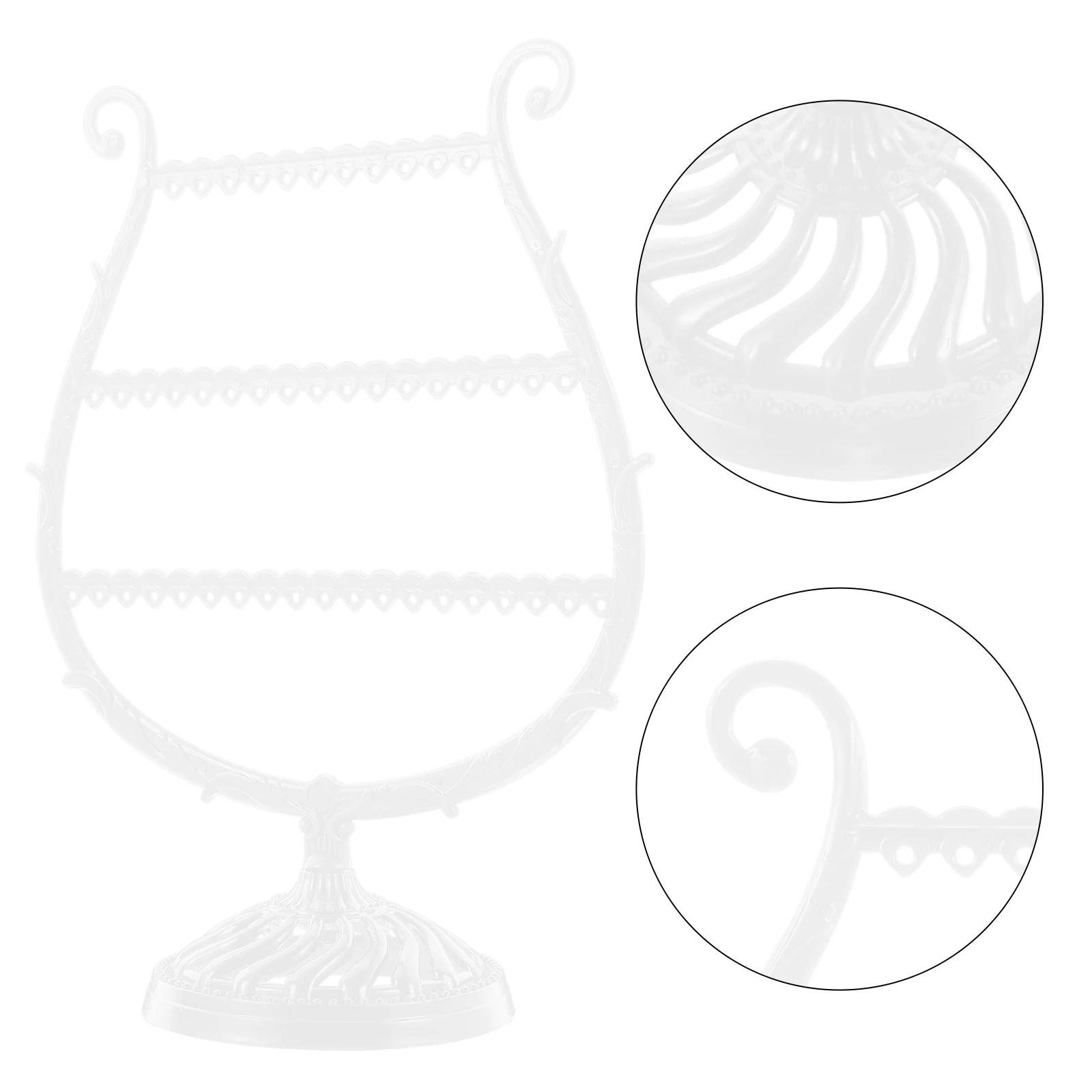 

Jewelry Display Stand Cute Holder Earring Stands Storage Box Hanger Pp Earinging Rack Bracelet Organizer
