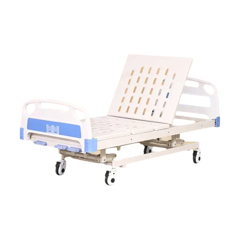 Adjustable Nursing Bed Home Mobile Hand Crank Manual Medical Lift Bed Elderly Bed