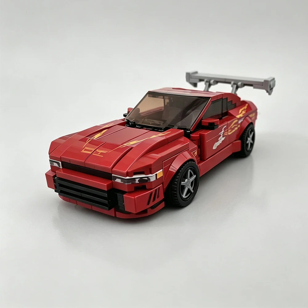 Image of Neue MOC-Geschwindigkeit ​ ​ Serie Drift-Rennwagen 240SX Modellbausatz DIY Modularer Sportwagen Bausatz Spielzeug für Erwachsene Sammlerstück Geschenk