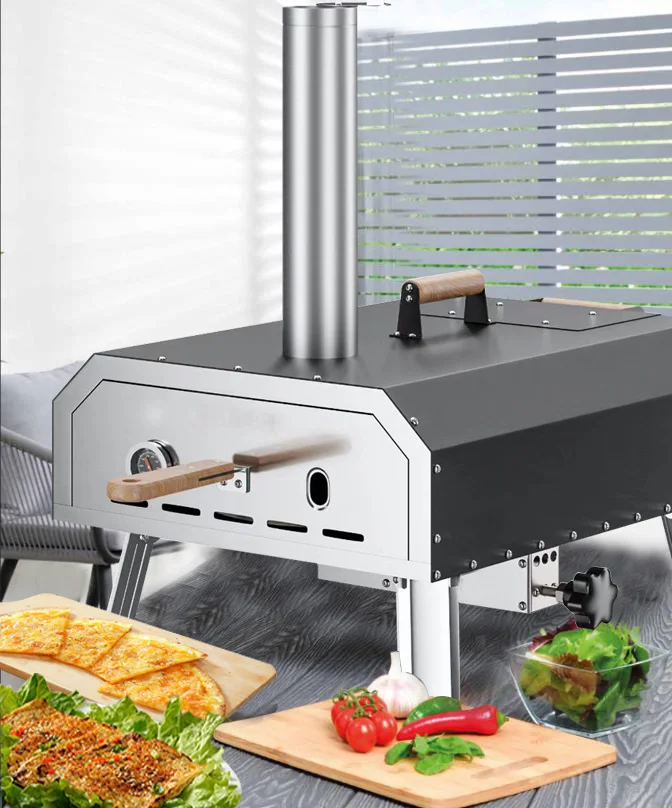 Forno per pizza all'aperto a gas multi-carburante a legna Forno per pizza da 16 pollici Il forno per pizza all'aperto più venduto a legna