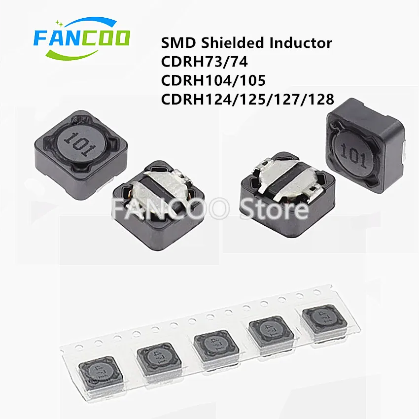 

100pcs 1R0 1R5 2R2 3R3 4R7 5R6 6R8 100/150/220/330 RH74 7X7X4 SMD Power Inductors Shielded Inductor CDRH74 7*7*4MM 7X7X4mm 7*7*4