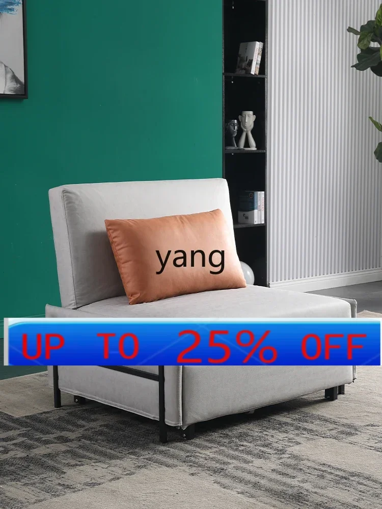 

lhh Single Sofa Bed Living Room Small Apartment Dual-Use Folding Pull-out Faux Leather