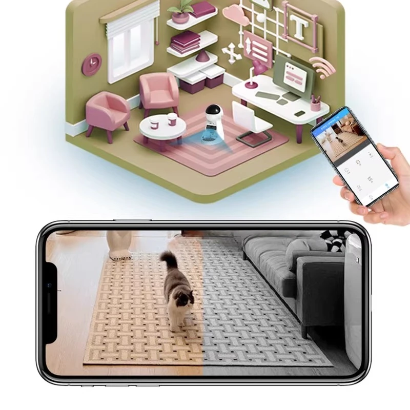 Smart Pet Feeder with Camera, Automatic Food Dispenser for Cats Dogs, WiFi Timed Portion Control