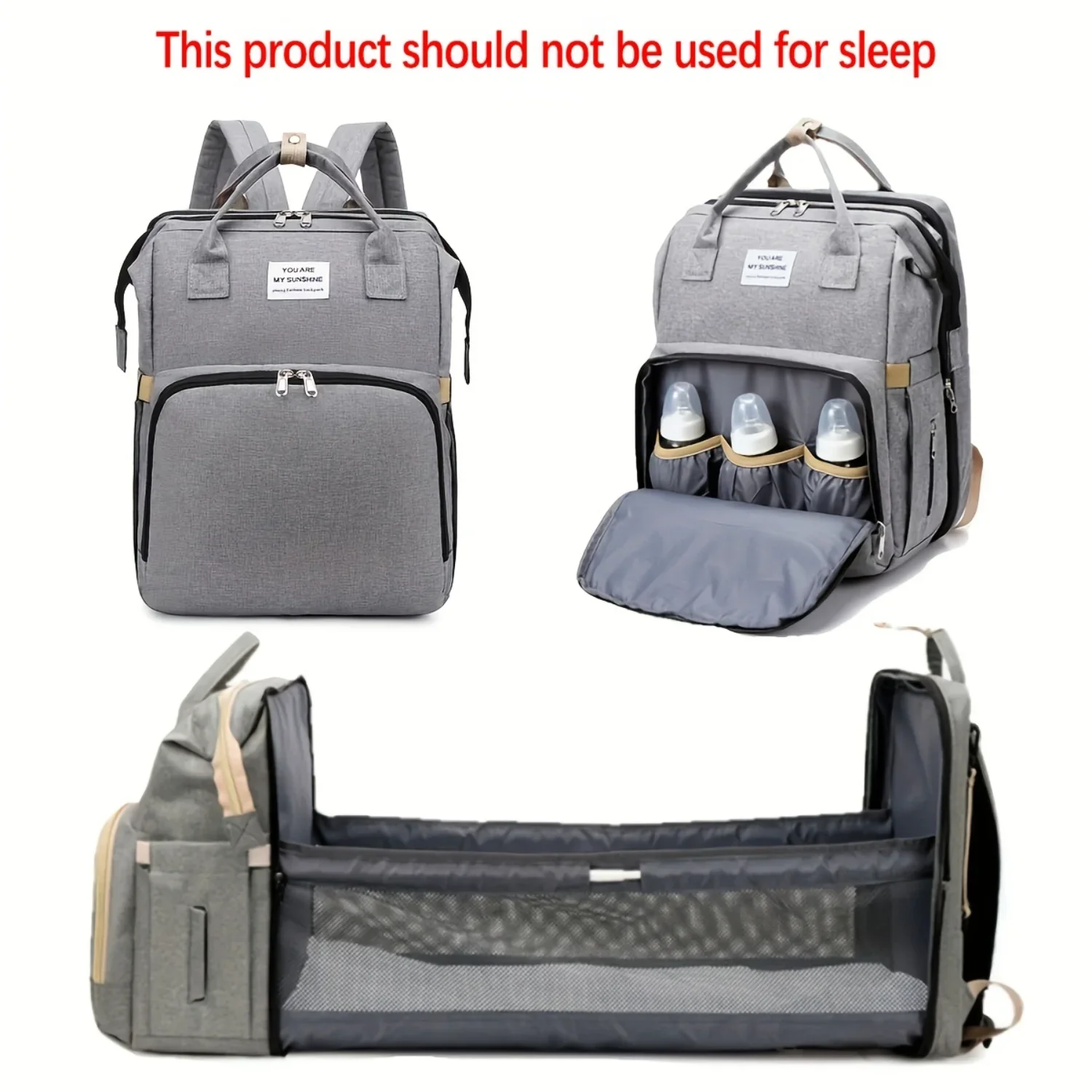 

1pc Large Capacity Diaper Bag, Mom Portable Backpack, Halloween, Thanksgiving And Christmas Gift