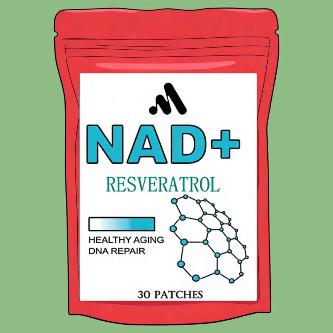 NAD + Boosting Transdermal Patches with NR + Resveratrol Turmeric + Quercetin - Support Cellular Energy, Longevity 30 Patches