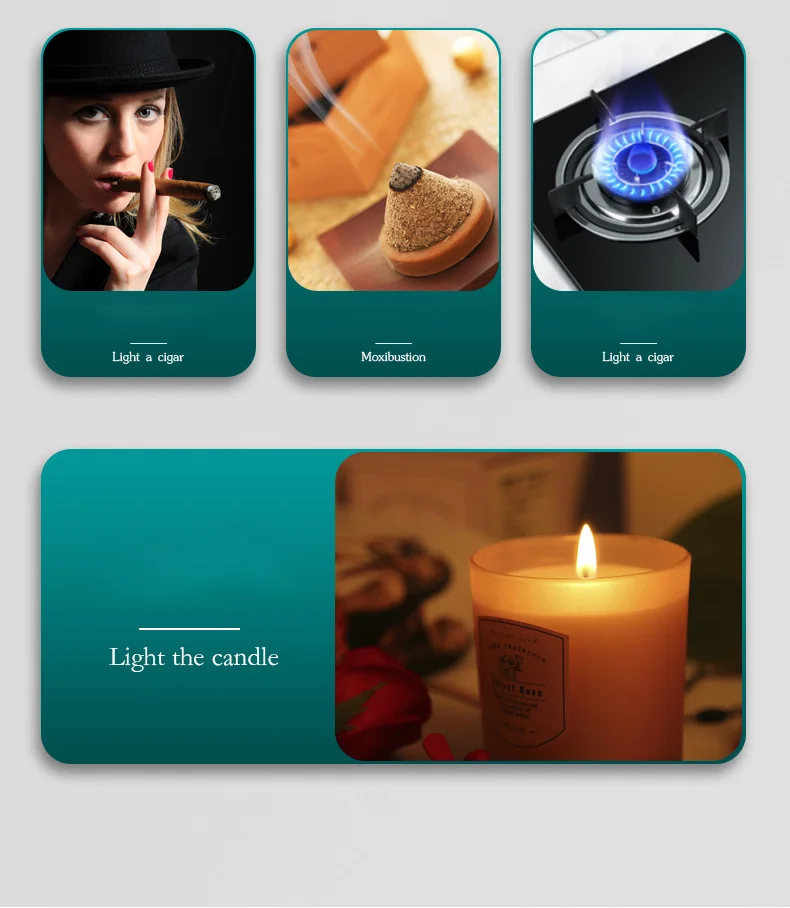 JOBON Multi-function Strong Gun Lighter Windproof Blue Flame One-touch Lock Fire Retro Appearance Design Cigar Lighter