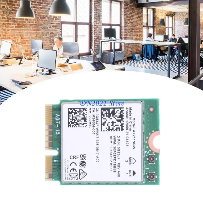 

F3KE WiFi6E AX211NGW Wifi Card 2.4/5/6Ghz 5.3 Wireless Networking Card 5374M M.2