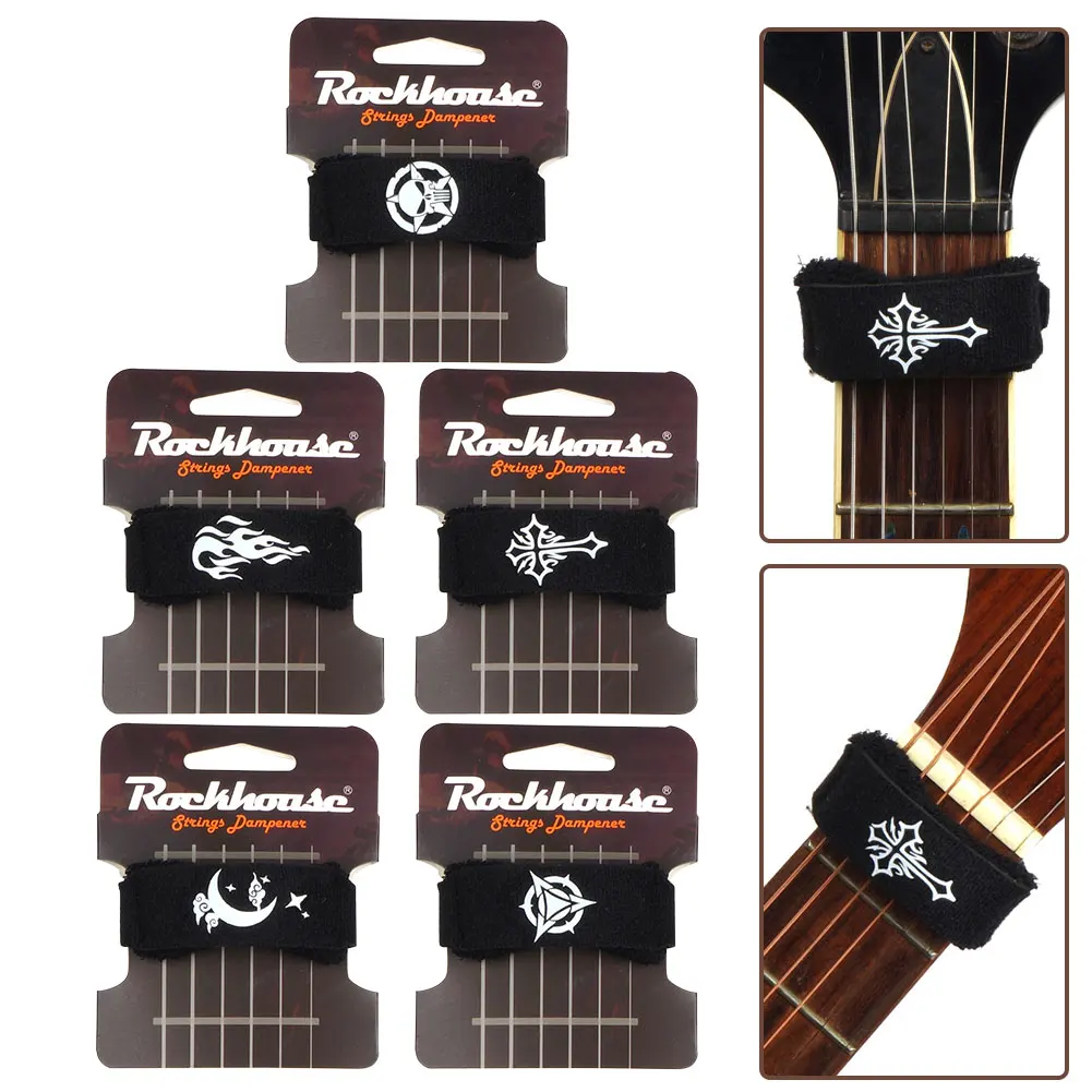 Guitar Strings Muter Bass Mute Silencer Adjustable Resistance Fretboard Muting Straps for Acoustic Electric Guitar Ukulele