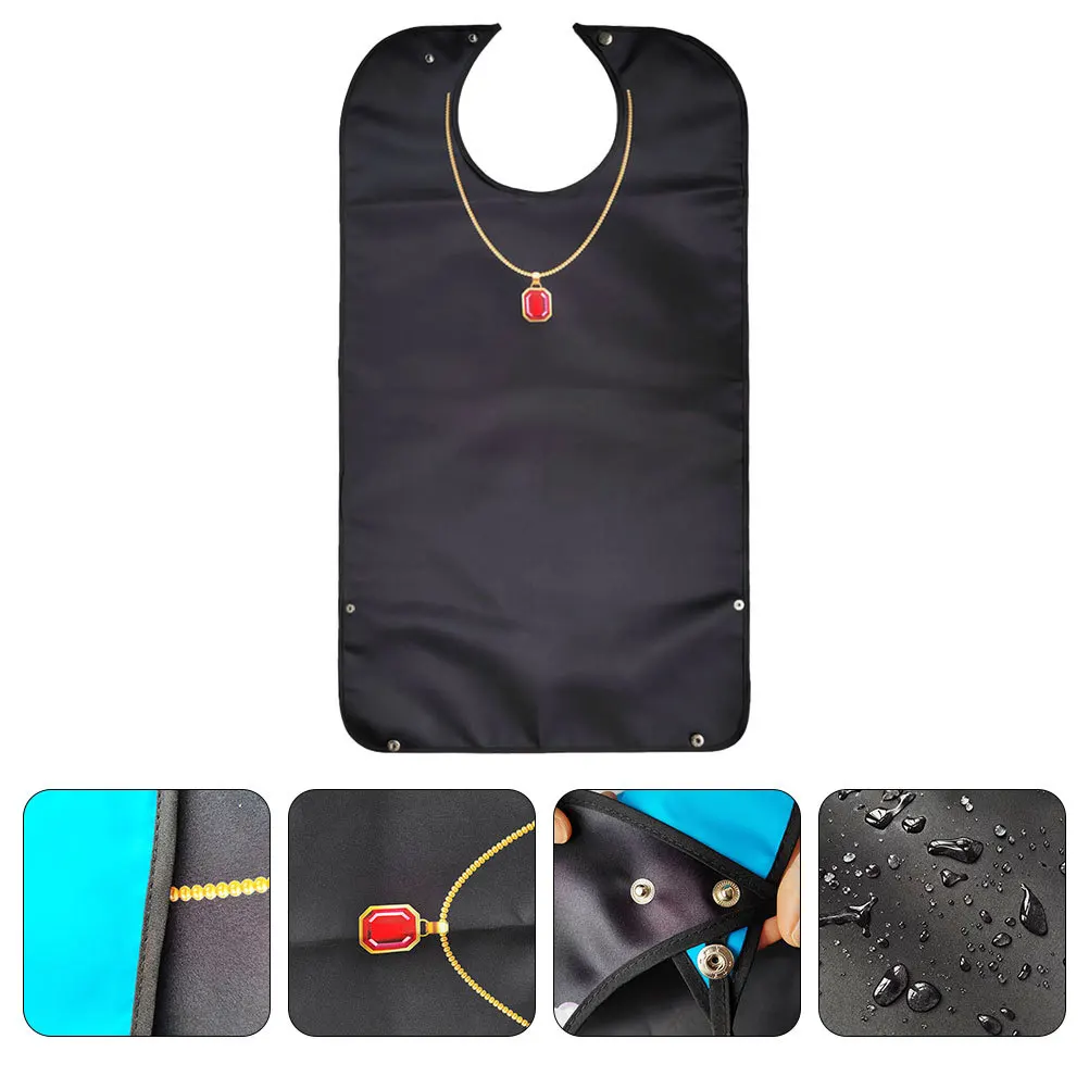 1 قطعة مريلة الكبار مقاوم للماء طوي البوليستر الملابس حامي لكبار السن قابلة لإعادة الاستخدام قابل للغسل الطعام مقاومة للاهتراء المنزلية #5