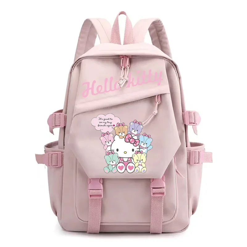 Sanrio Nieuwe Hellokitty Student Schooltas Warmte Overdracht Patch Bedrukt Schattige Cartoon Computer Canvas Rugzak