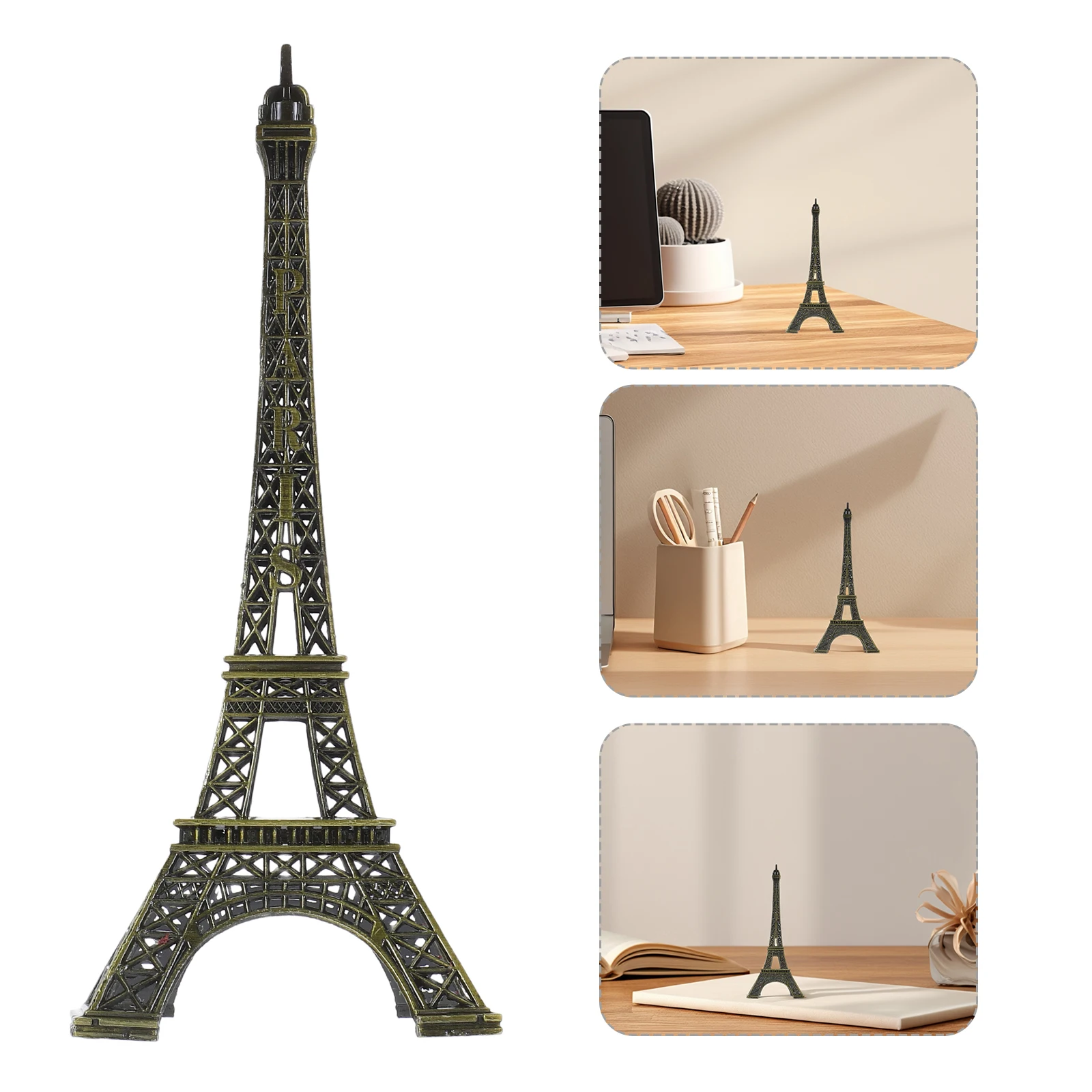 

6pcs Mini Eiffel Tower Statue Metal Alloy Decoration Home Office Party Table Small Vintage Building Centerpiece Gift Desktop