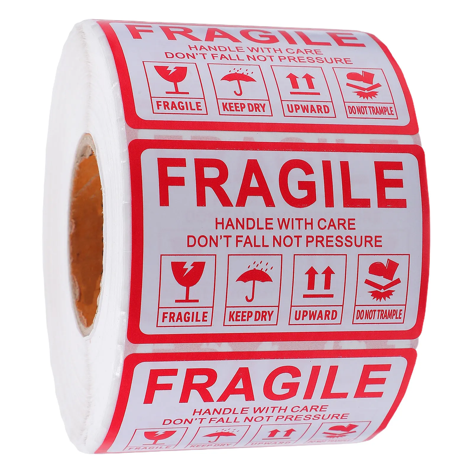 1000 قطعة تحذير هش ملصقات الشحن مقبض الرعاية لاصق التعبئة ملصقات للأعمال الصغيرة تتحرك صناديق التعبئة تسميات