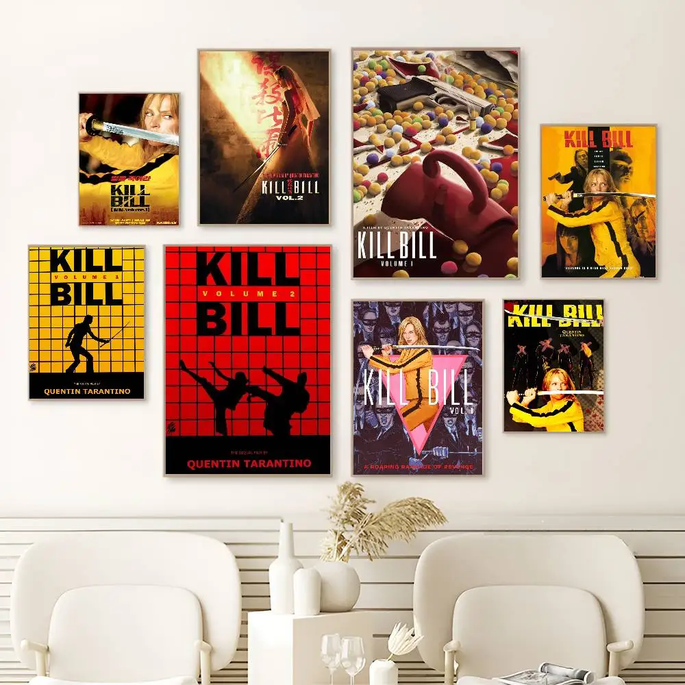 Hot Movie Kill Bill Classic Vintage Posters Whitepaper Prints Posters Artwork Kawaii Room Decor